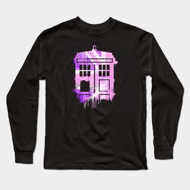 Pink Tardis Long Sleeve T-Shirt by spicytees